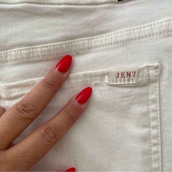 Jen7 by 7 for all mankind women’s white Straight Crop & Roll Jeans Size 18 NWT - Picture 10 of 10